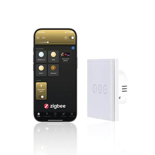 ZigBee智能触摸Dimmer灯光亮度调节嵌入式调光器智能控制玻璃面板
