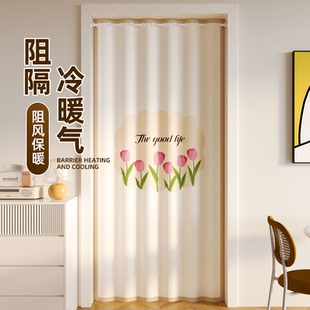 保暖防风免打孔家用隔断挂帘卫生间卧室防窥遮挡隐私帘子 门帘冬季