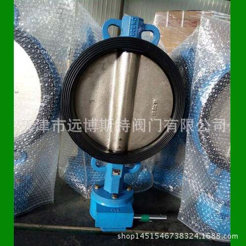 挂胶蝶阀D371X-16QDN300中线对夹式蝶阀非标涡轮软密封蝶阀