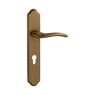 静音分体铜锁门锁全铜实心枪黑PVD金色北欧房门锁卧室门锁磁吸锁