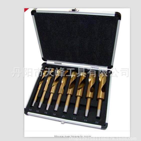 厂直销速钢等柄麻花钻高镀钛钻8PC家OJS铝盒子包装