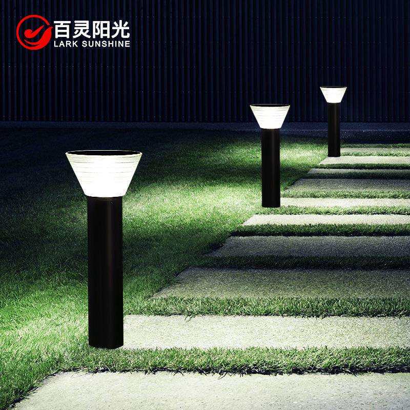草坪灯小区花园庭院装饰创意家用户外圆形光控感应院子灯