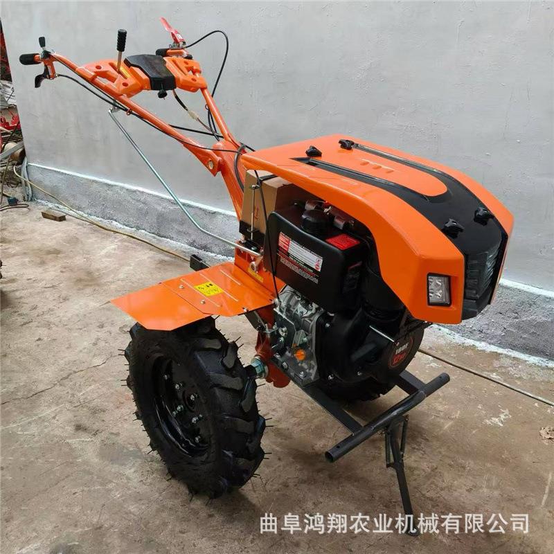 家用小型两驱微耕机15马力照明款柴油电启动旋耕机硬地深翻犁田机