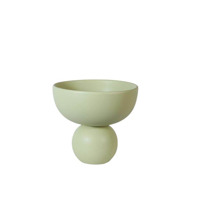 简约现代奶油色陶瓷水果盘法式果碗餐桌茶几桌面收纳装饰艺术摆件