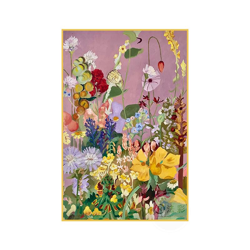 网红《爱丽丝》法彩丙烯手油画酒店客园物厅卧室绘装饰画植花花卉图片