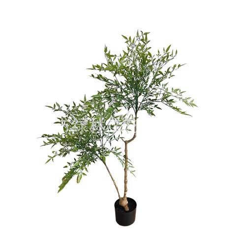 仿真南天竹网红室内盆栽假绿植仿真树落地盆栽仿真绿