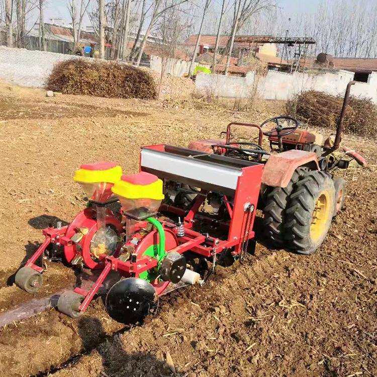 芸豆覆膜精播机玉米谷物免打孔播种机2行4行鸭嘴式精播机起垄施肥