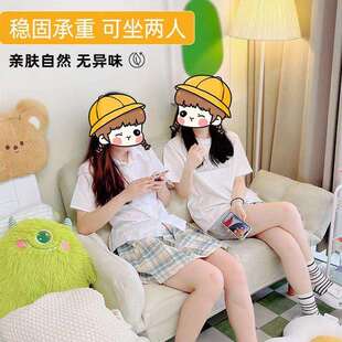 懒人沙发双人出租房卧室飘窗小户型榻榻米阳台休闲折叠沙发床躺椅