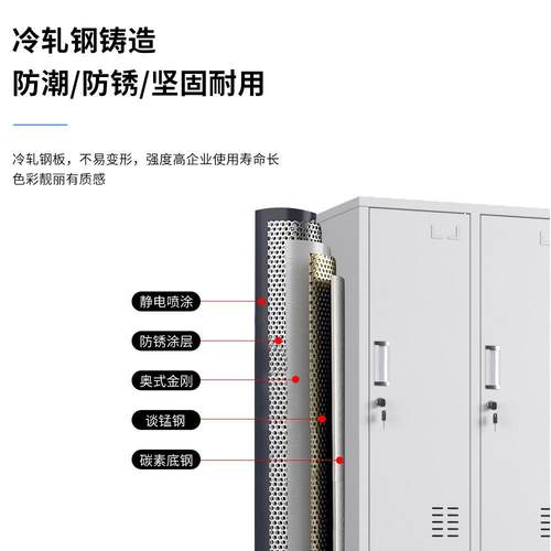 校MW-GYG钢制学带锁更衣柜厂工铁皮员储物柜学生宿工舍健身房浴室