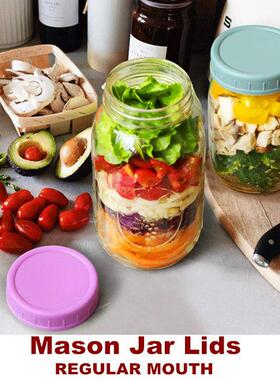 Plastic Mason Jar Lids Colored Storage Caps for Canning Jars