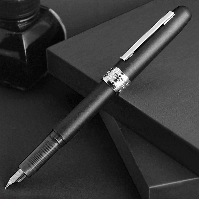 PLATINUM/白金日本进口PGB-1500金属磨砂钢笔练字礼物送礼品墨囊