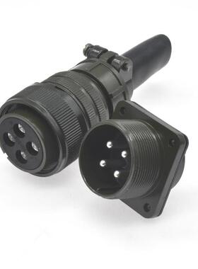 赛接姆伺IVC服电机接头连器M0S31西6A22-22S直式4芯大电流航空插