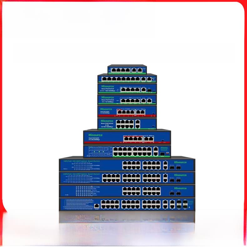 4/6/8/9/11/16/18/24/26端口100m级千兆全千兆网线供电Poe交换机