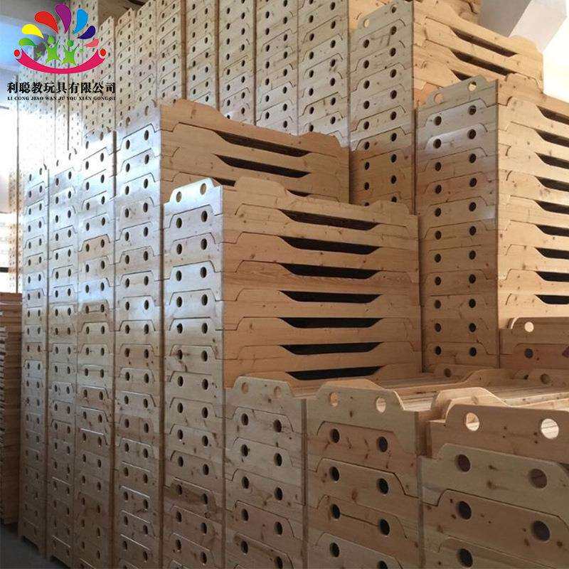 幼儿园儿童床儿童加厚实木单人午睡床木板床宝宝托管木质叠叠床