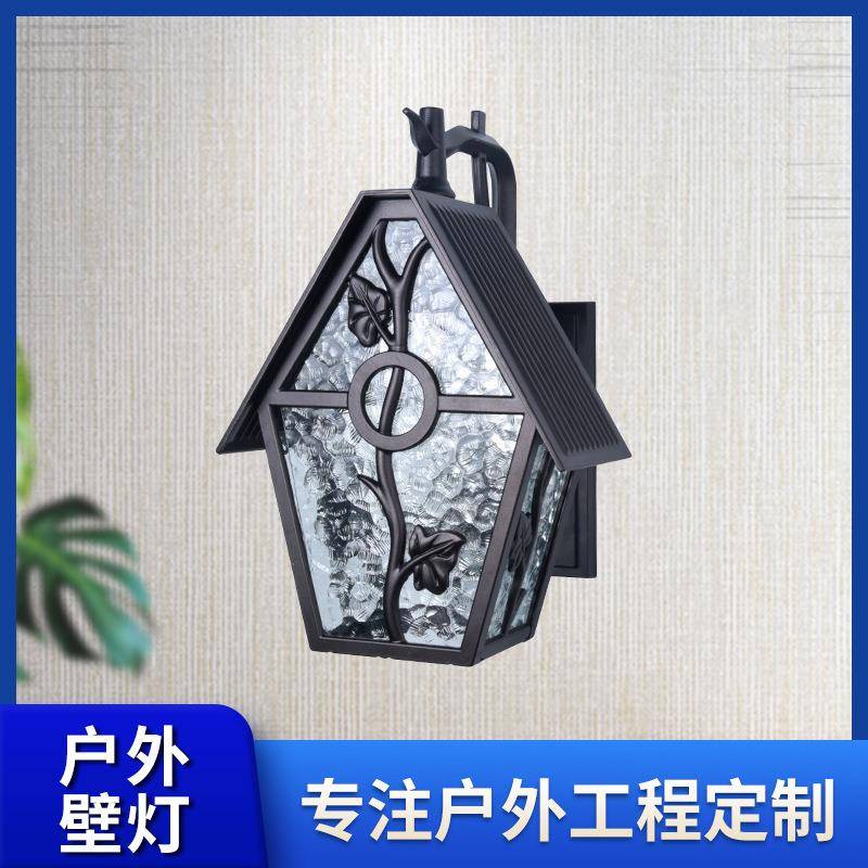 新中式户外壁灯庭院别墅外墙过道走廊楼梯露台客厅壁灯咖啡金
