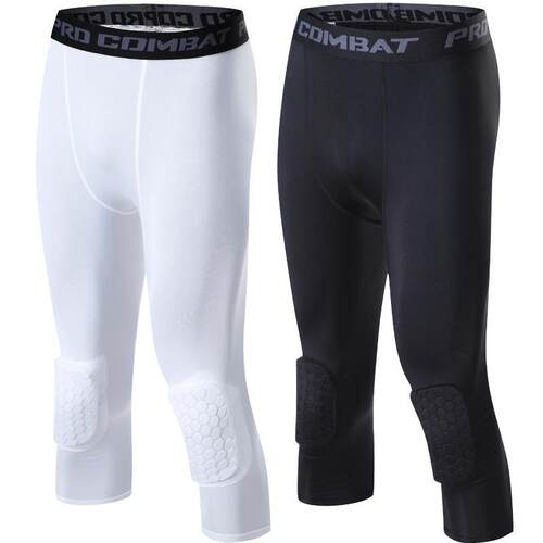 Basketball Seven point Tight Pants Men's Honeycomb Anti