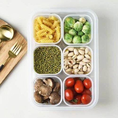 Refrigerator Storage Box 6 Grid Food Vegetable Fruit