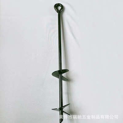 黑色双盘地锚 温室大棚薄膜连栋温棚 连接管大棚配件地桩地沟