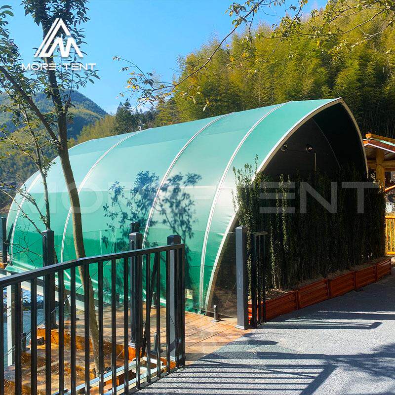 乡村露营基地高端酒店帐蓬贝壳篷房铝合金户外户外野奢营地帐篷