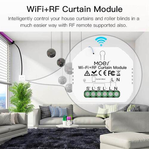 Moes Smart ZigBee WiFi Switch Module Dimmer Curtain Switch S