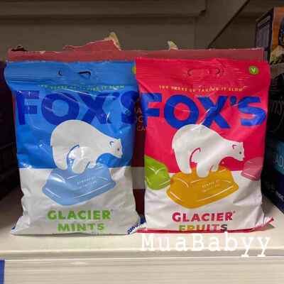 现货 英国霍士FOX'S纯果汁爽头目水晶糖薄荷糖进口零食150g