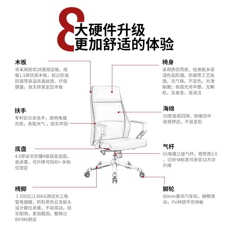 老板椅办公椅简约经理主管椅升降转电脑椅靠背椅子厂家现货
