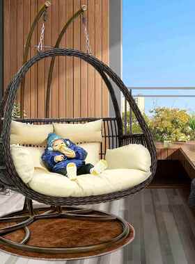 NAZ吊篮椅摇椅摇篮椅子庭院双人吊椅室内外阳秋家用藤吊篮千椅吊