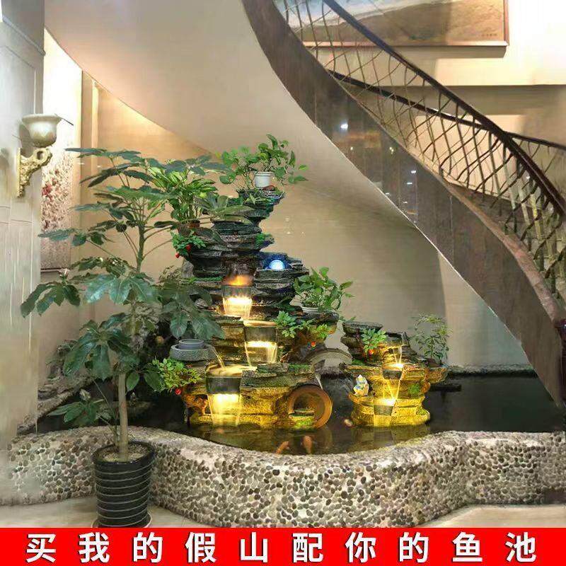 户外假山流水喷泉落地摆件风水轮庭院室外招财阳台楼梯拐角造景观