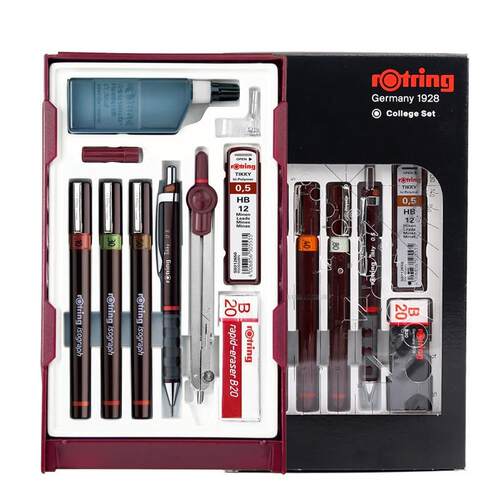 德rotring红环绘硕士套装手DWH头国绘设计专业级图笔原装替换笔0.
