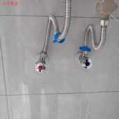 全铜八字加长冷水阀三角阀304不锈钢阀体双用冷热水阀门止水角.