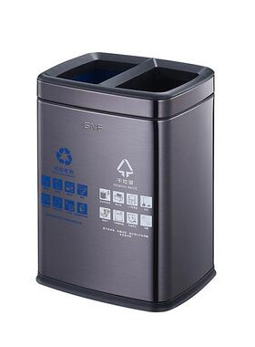1形0L12LSF10-F0115升大容量室内方分类垃圾桶客用房桶厨房洗手间