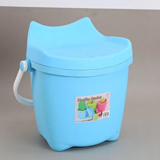 高身料桶洗澡水桶凳加塑厚提可坐幼儿园家用室手零食浴收纳桶带盖