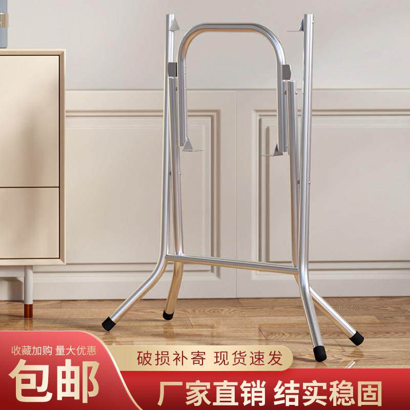餐桌脚不锈钢支架圆桌支撑架桌架子简易收纳层架方圆桌架大排档桌
