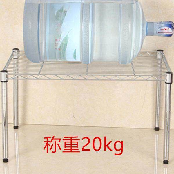 厨房置物架微波炉烤箱架单层不锈钢色1层碗架收纳层架网格架子透