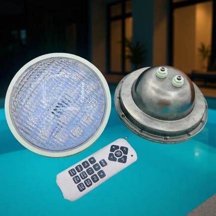 防水泳池灯不锈钢PAR56RGB暖白白光54W18W36W12VIP68