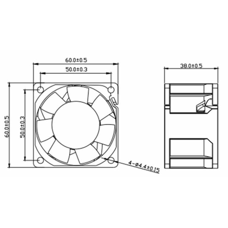 全新台达 6CM/厘米 6038 FFB0624SHE 24V 0.40A 大风量变频器风扇