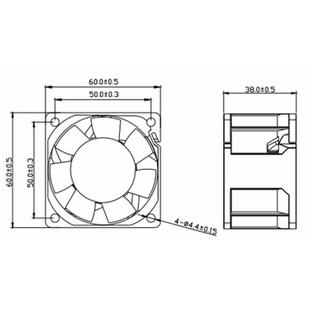 6038 厘米 FFB0624SHE 24V 大风量变频器风扇 全新台达 0.40A 6CM
