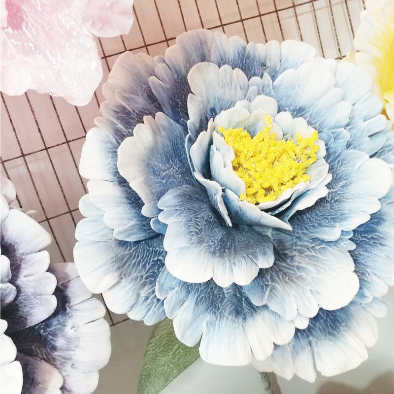 新款 高档仿真大型牡丹花 假花 婚庆路引花橱窗影楼摆件 仿真大花