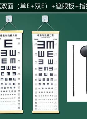 视力表国际标准家用儿童测眼睛近视e字c型挂画图卡通幼儿测试表