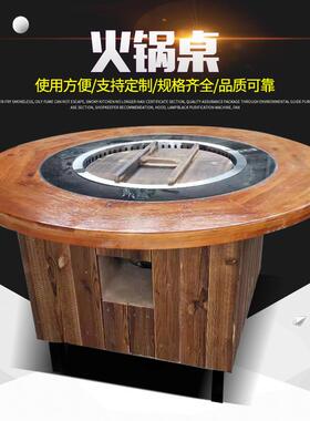 新款直销地锅灶铁锅炖灶台桌 室内无烟大锅台 烧木柴火灶商用饭店