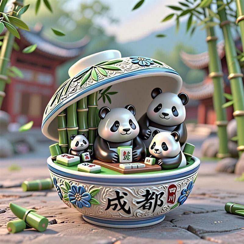 成都高级浮雕立体磁吸树脂冰箱贴旅游建筑创意礼物送朋友礼品