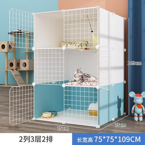 高档屋不占地猫家笼子用猫结实一体猫墅自带猫砂盆定制别猫柜两层