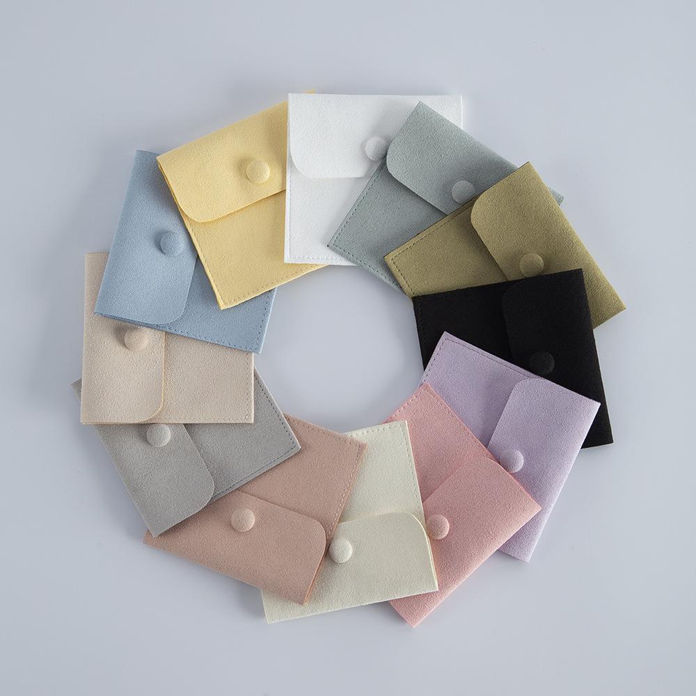 绒布翻盖布袋双面绒袋子珠宝首饰布袋戒指饰品收纳袋按扣布袋