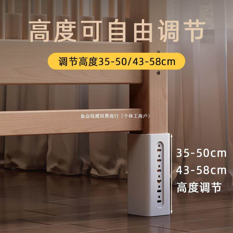 实木榉木儿童婴儿床带护栏拼接大床加宽床边床床腿调节单人宝宝床