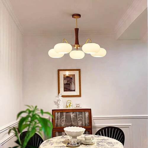 古吊灯法式客餐厅主灯中美式简约现代主卧室复古厅奶油风灯460柿