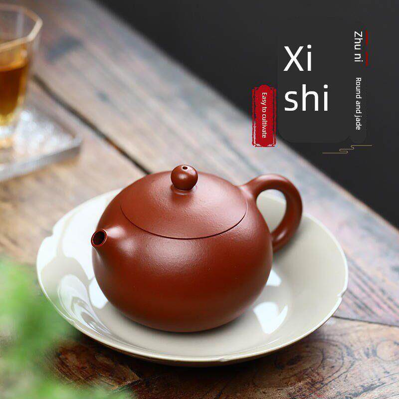 宜兴紫砂壶名家纯全手工原矿30目小煤窑朱泥经典西施壶家用泡茶壶