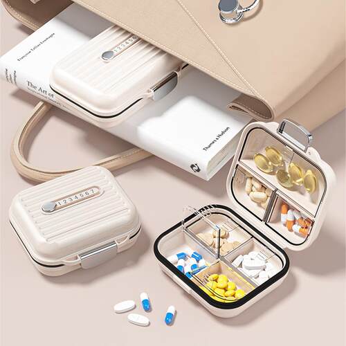 Portable Pill Organizer for a Week, Mini Medication Dispense