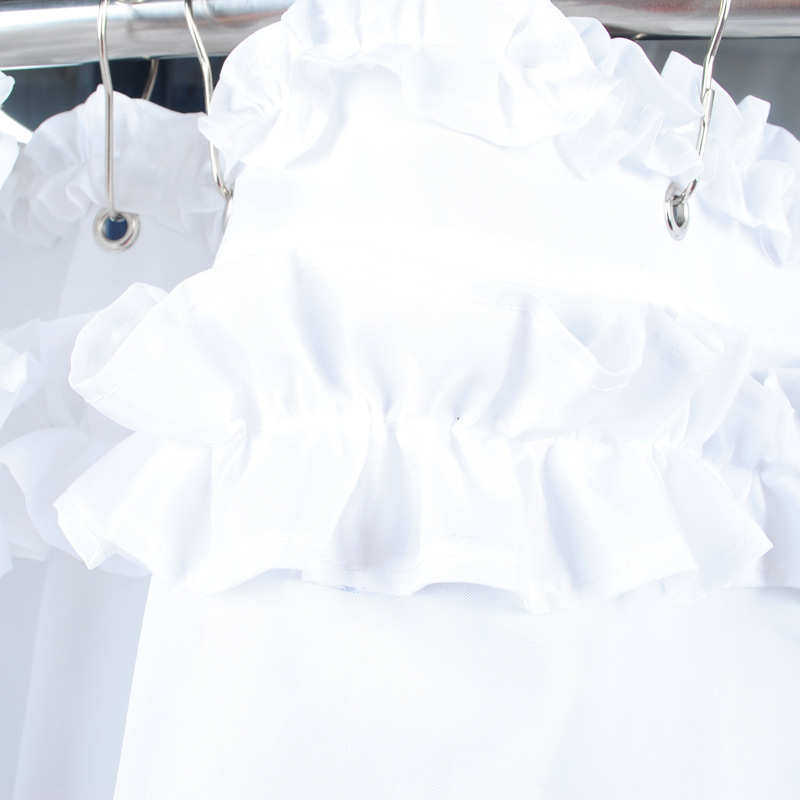 花边浴浴室防霉酒店家用白色帘隔断防水帘子加厚洗手间帘批发涤纶