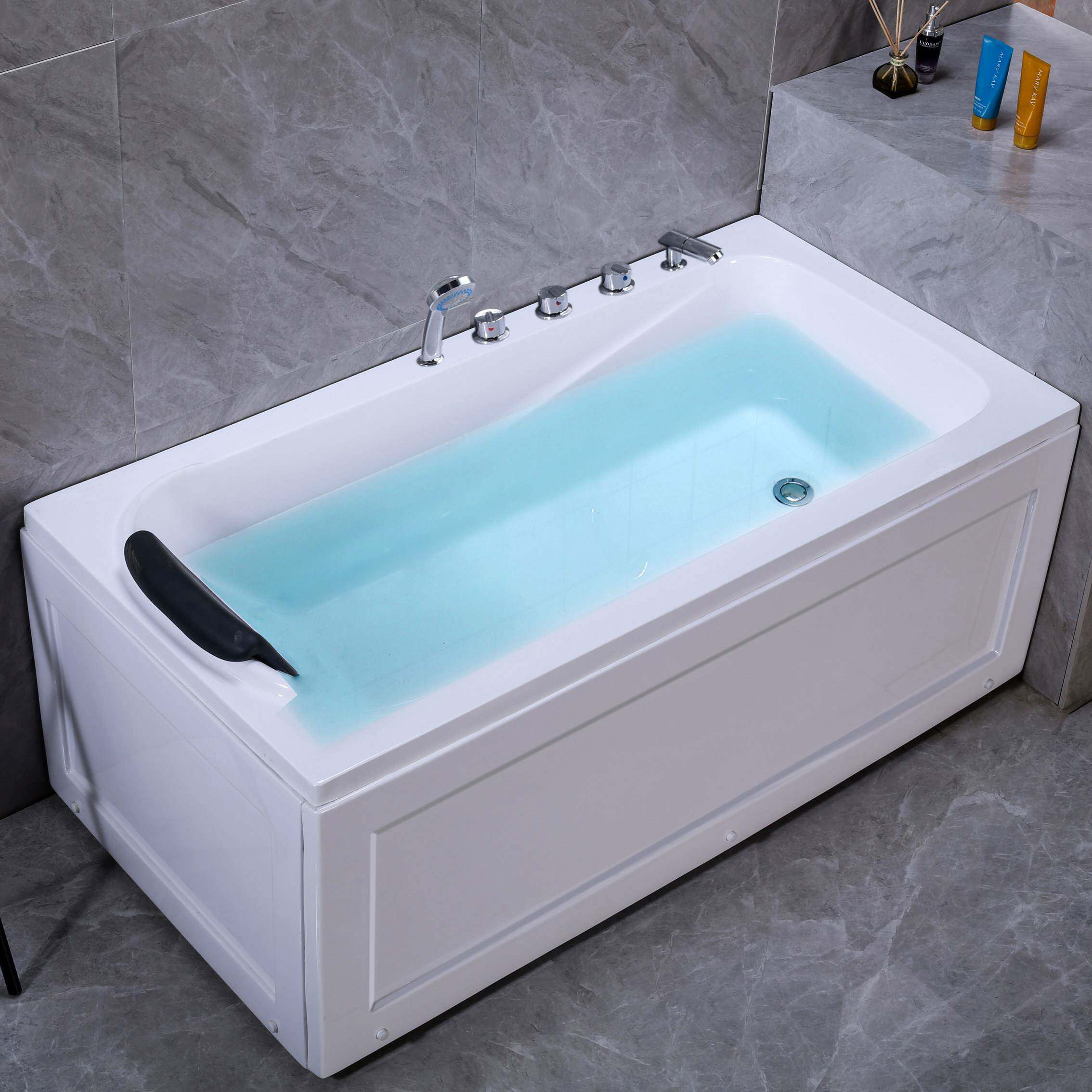 双裙边压克力冲浪按摩浴缸嵌入式成人浴盆酒店工程独立式网红小缸