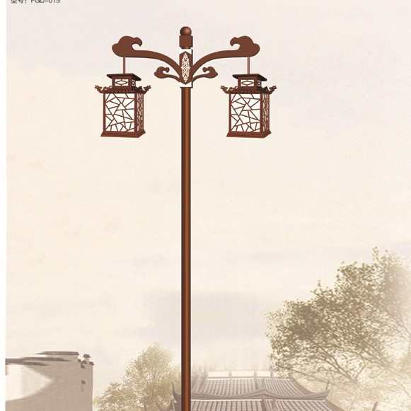 双臂LED庭院灯欧式市政工程园林景区亮化改建款设计施工照明方案